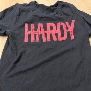 Hardy Black Short-Sleeve Tee with Red Logo